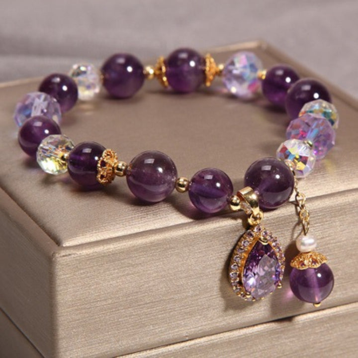 EmberViolet Armband - Stralende Amethist Kristallen