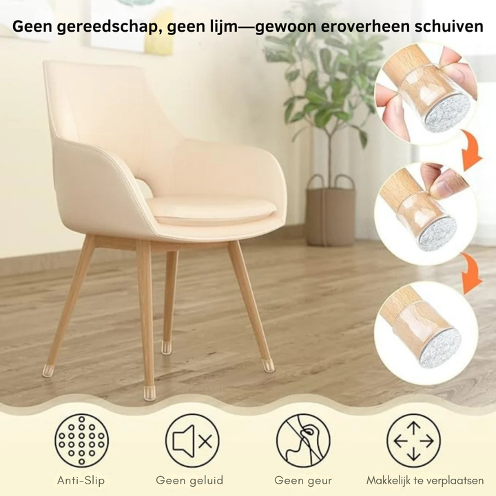 ChairMutes™ Voorkom Krassen Op je Vloer & Verminder Geluid