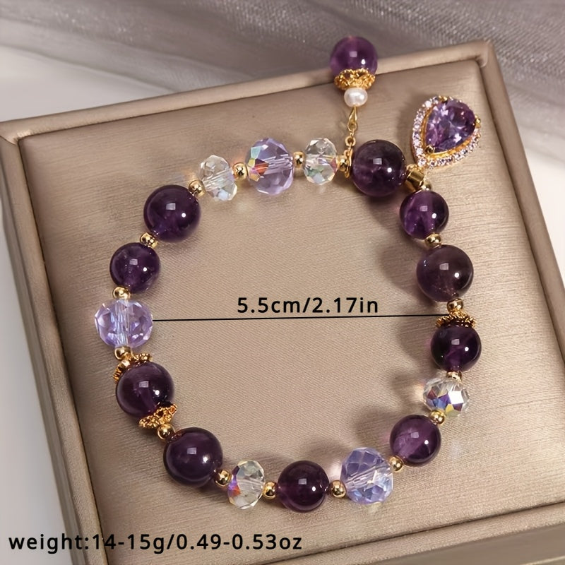 EmberViolet Armband - Stralende Amethist Kristallen