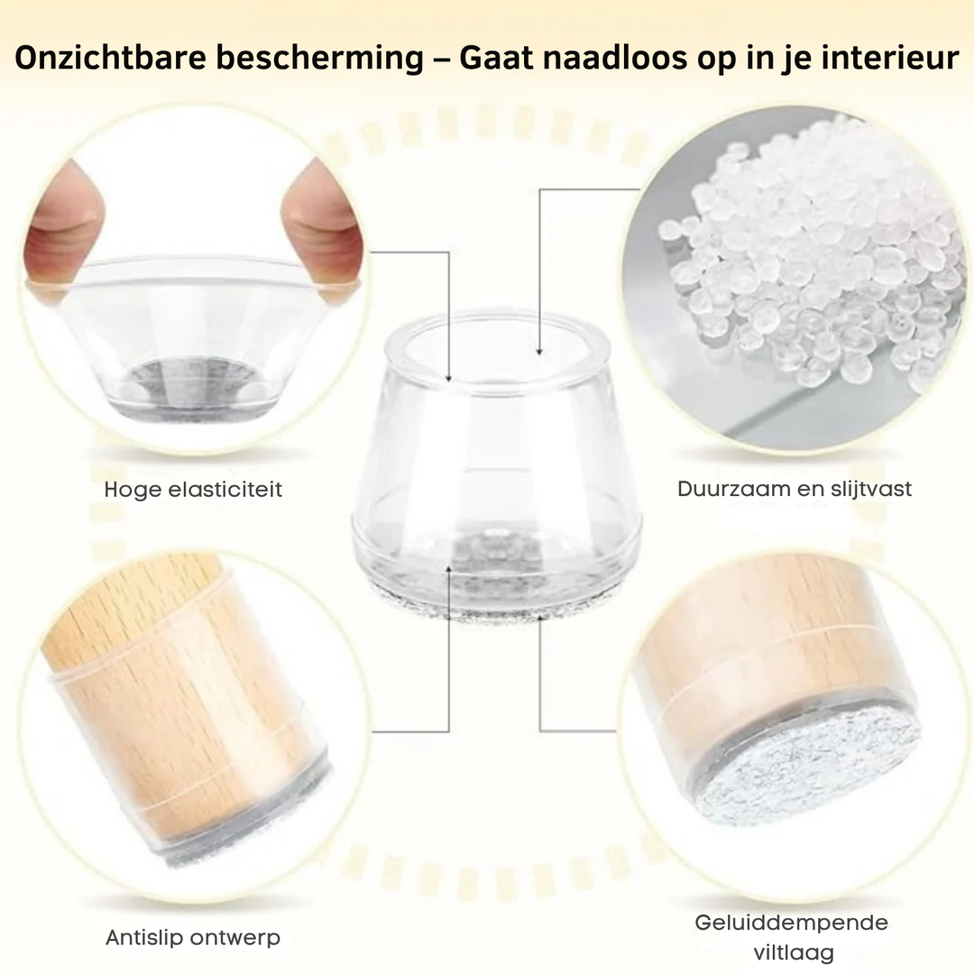 ChairMutes™ Voorkom Krassen Op je Vloer & Verminder Geluid