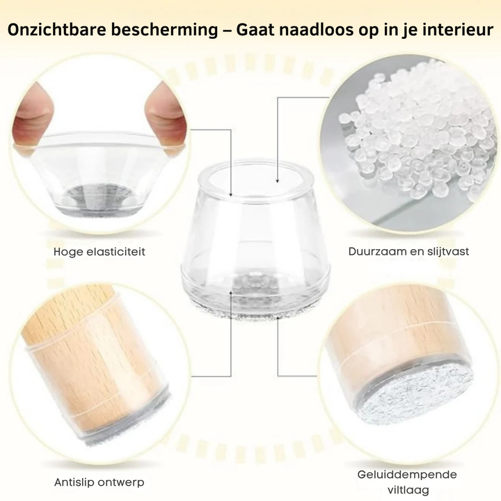 ChairMutes™ Voorkom Krassen Op je Vloer & Verminder Geluid