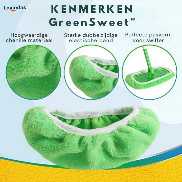 GreenSweet™ - Herbruikbare & Effectieve Moppen voor Swiffer | 2+2 GRATIS
