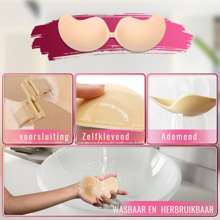 BareBelle™ Onzichtbare Naadloze Push- Up BH zonder Rugpand