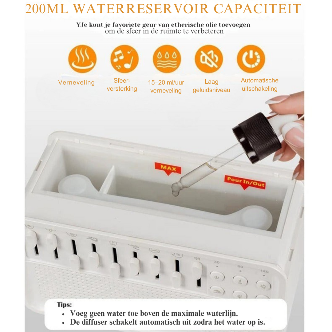 Soundscape™ 4-in-1 luchtbevochtiger met witte ruis
