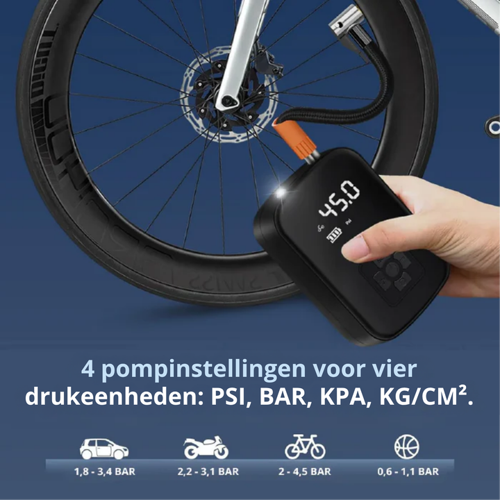 Airvibe™ Jouw Fietsbanden Overal Snel Opgepompt