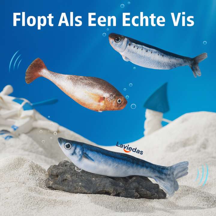 FlipFish™ Houd je Katten Actief Bezig & Verminder Stress