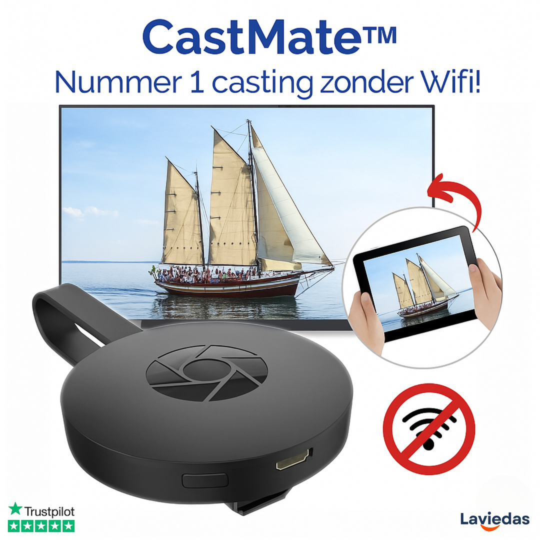 CastMate™ Altijd en overal casten zonder WIFI