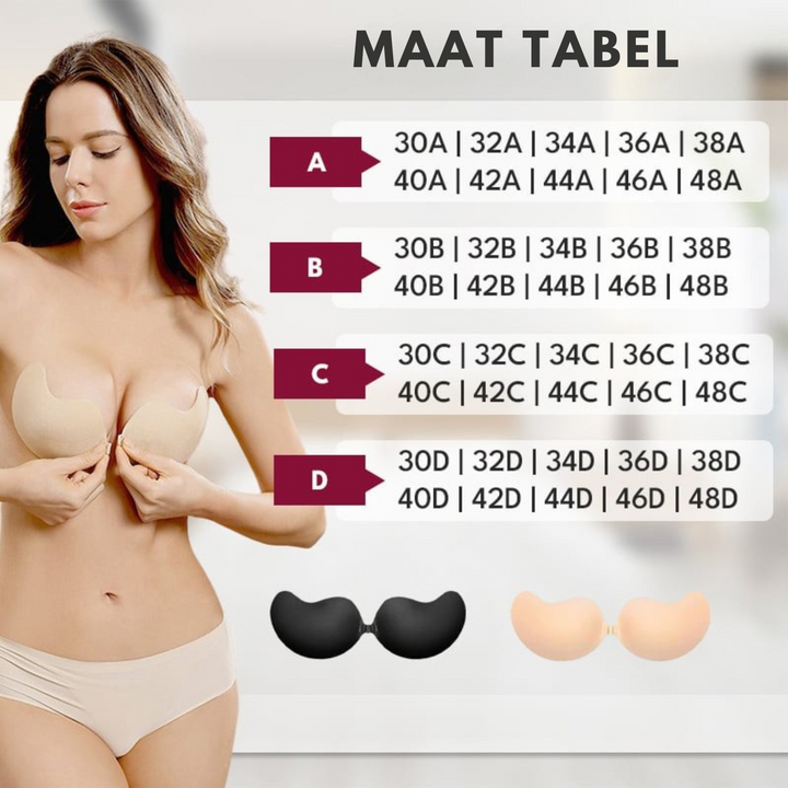 BareBelle™ Onzichtbare Naadloze Push- Up BH zonder Rugpand