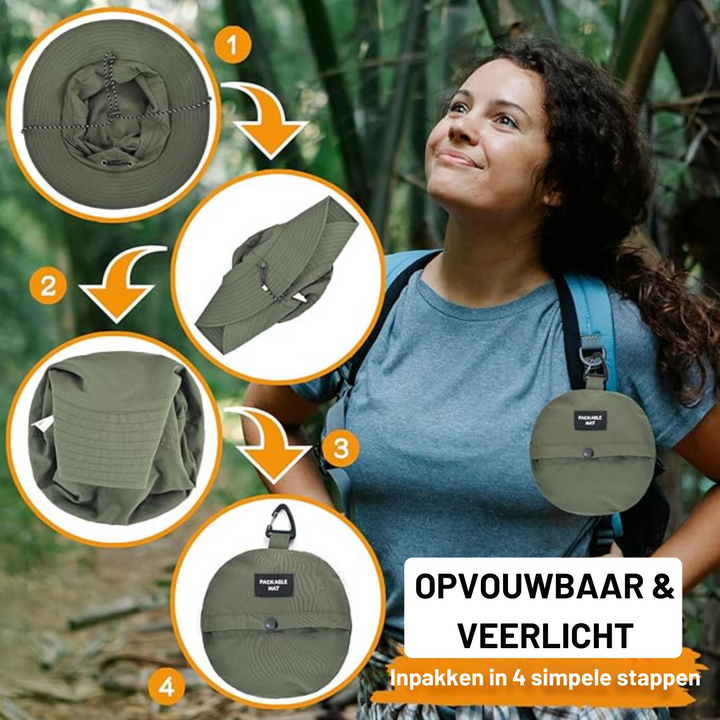 Opvouwbare Zonnehoed | UV-bescherming & Waterafstotend (één maat)