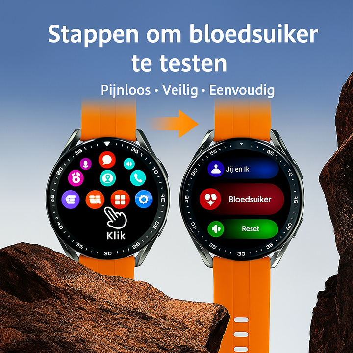 GlucoTrack™ | Nauwkeurige Glucose Smartwatch