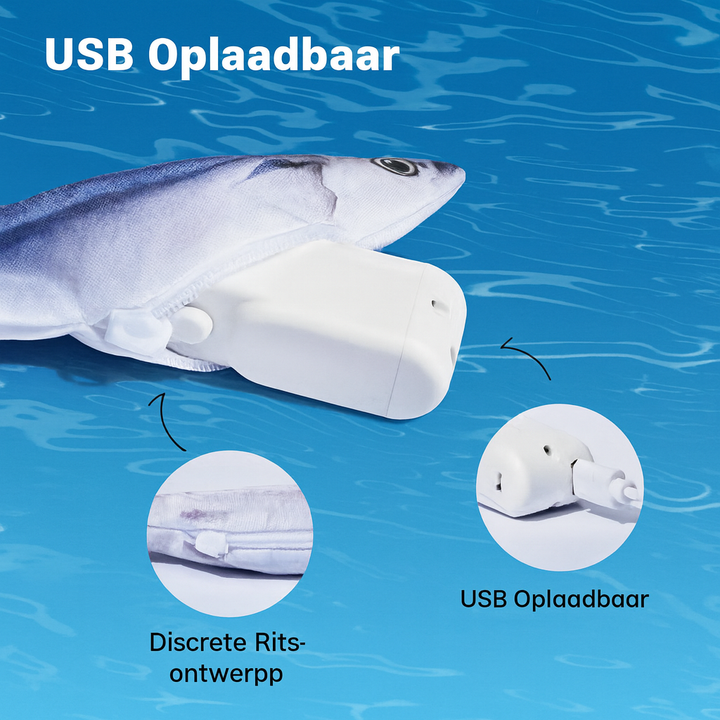 FlipFish™ Houd je Katten Actief Bezig & Verminder Stress