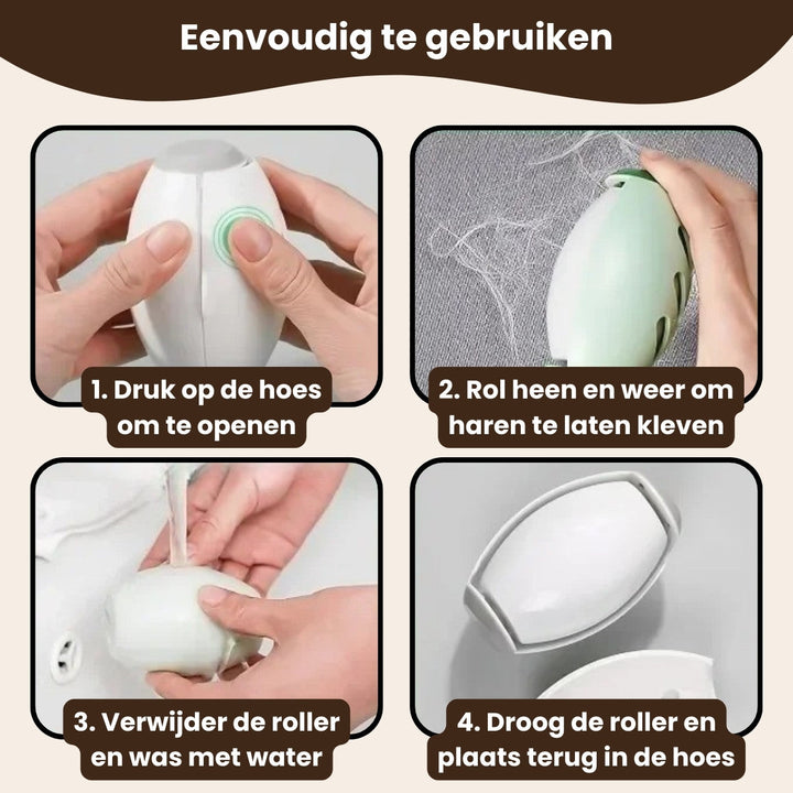 PetSwipe™  Herbruikbare Pluizenroller voor Huisdierharen