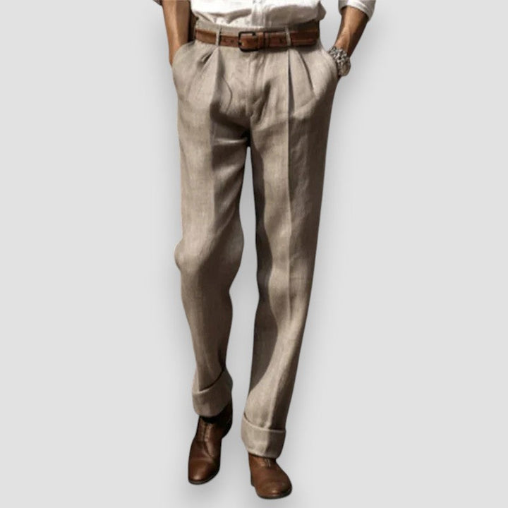 Léon™ Klassieke linnen broek (1+1 GRATIS)