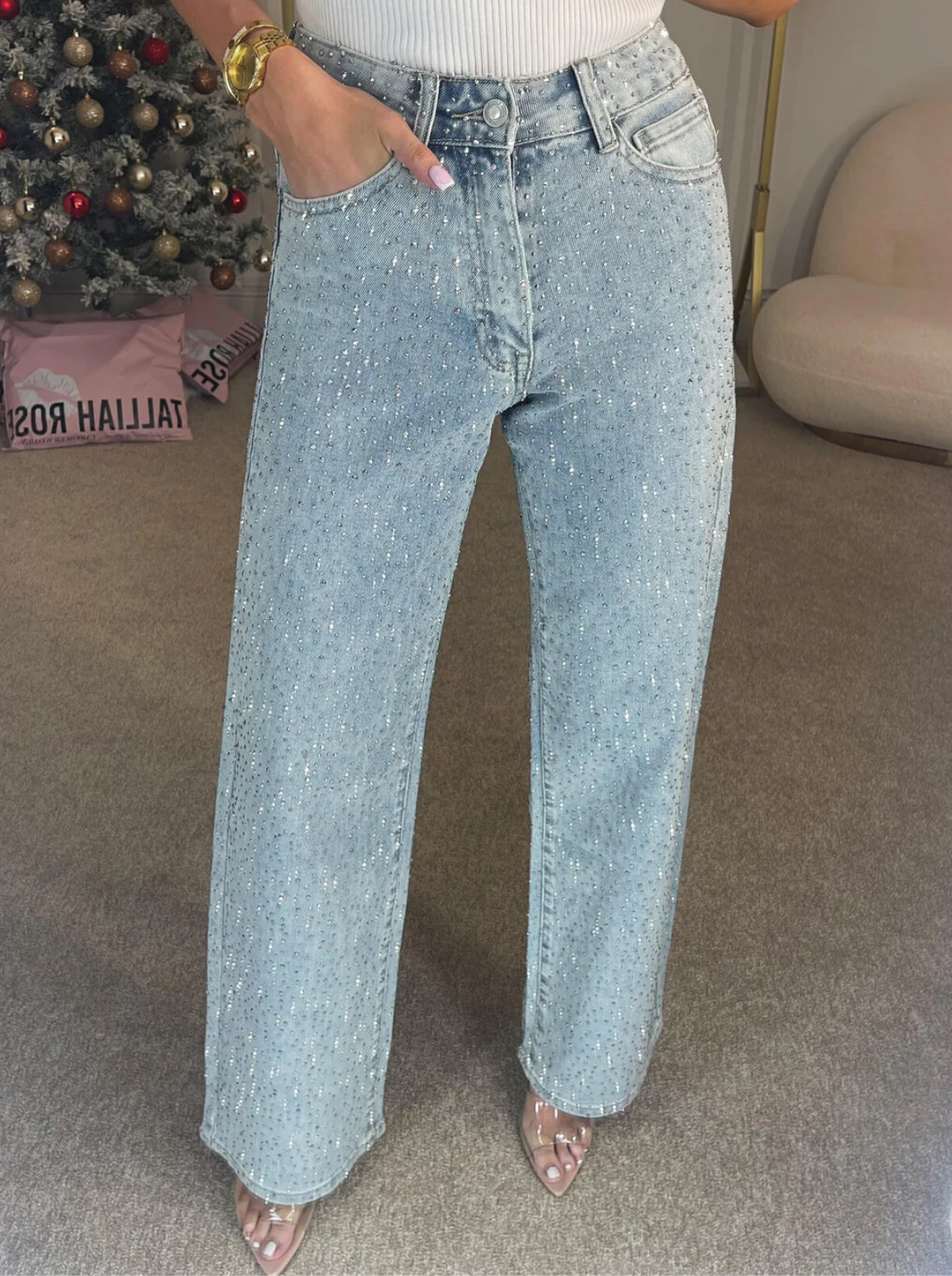 Aurora Glinsterende Jeans