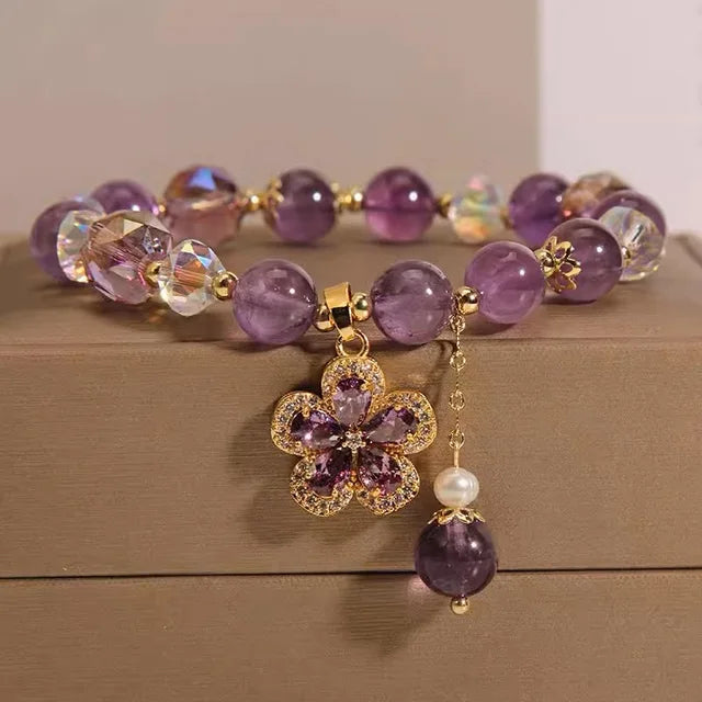 EmberViolet Armband - Stralende Amethist Kristallen