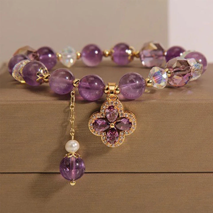 EmberViolet Armband - Stralende Amethist Kristallen