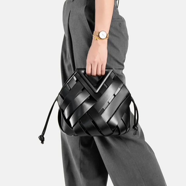 Aeris Woven Bucket Handtas