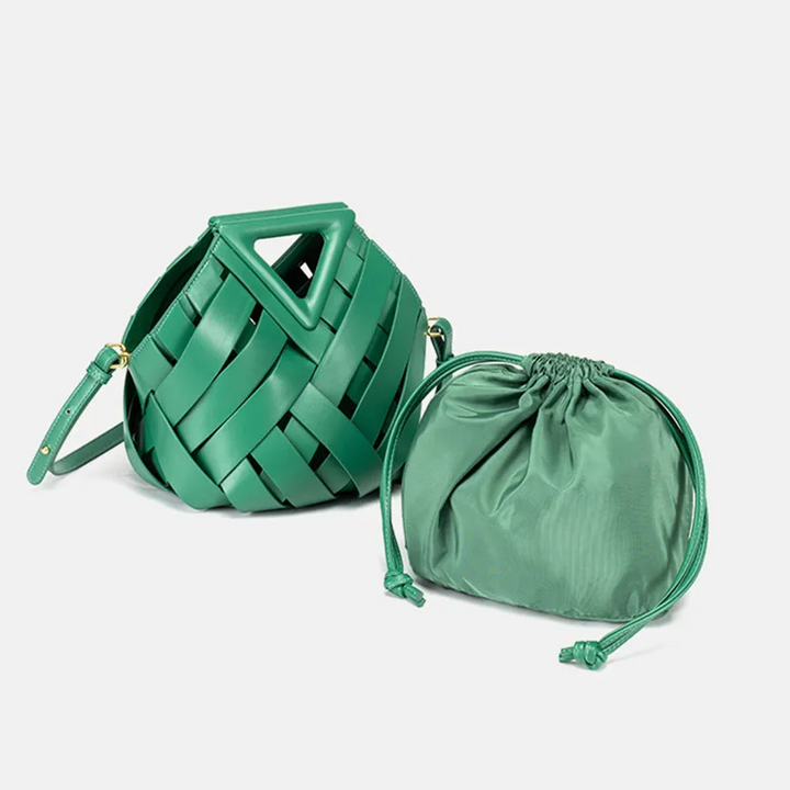 Aeris Woven Bucket Handtas