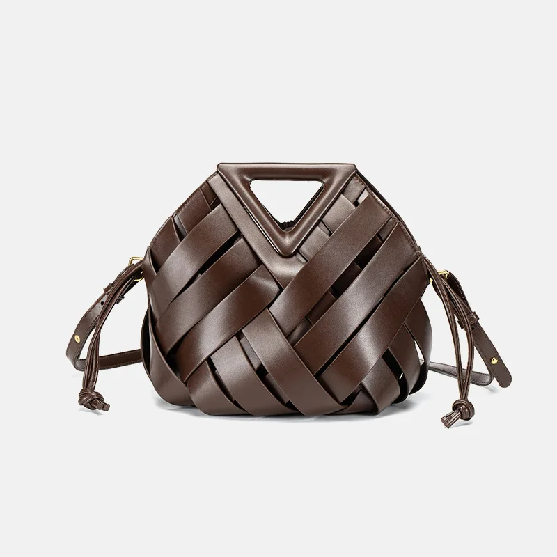 Aeris Woven Bucket Handtas