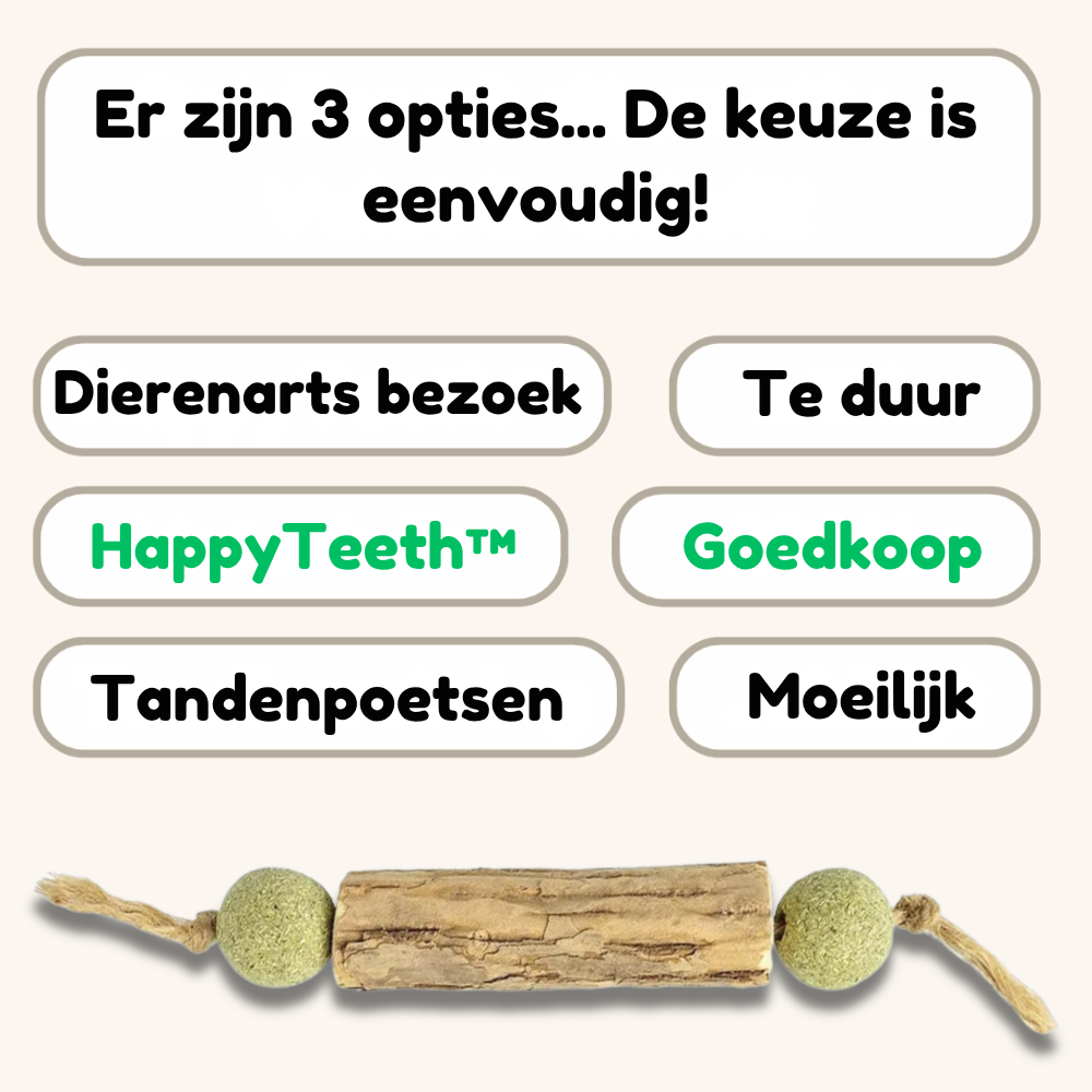 HappyMouth™ Tandenpoets speeltje met kattenkruid (4-pack)
